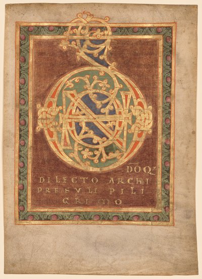 Página de título del "Tonarius" del Abad Berno: Inicial D[omino] de Unknown artist