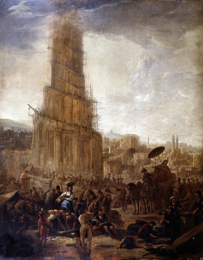 Torre de Babel - La Torre de Babel - pintura anónima de Unknown artist