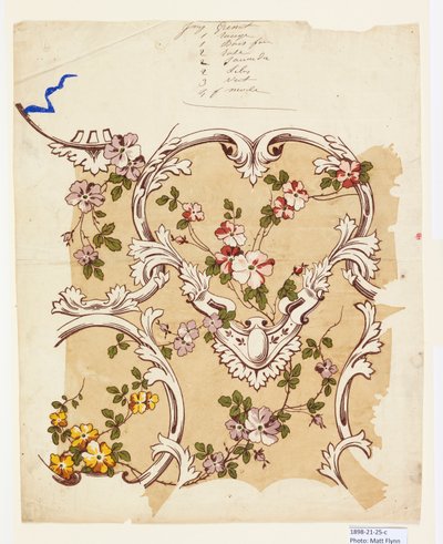 Prueba de ensayo para una chintz floreada de Unknown artist
