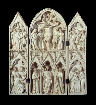 Tríptico de Saint-Sulpice du Tarn: Carro de la Cruz, Crucifixión, Descendimiento de la Cruz, Adoración de los Magos, Virgen Gloriosa, Presentación en el Templo de Unknown artist