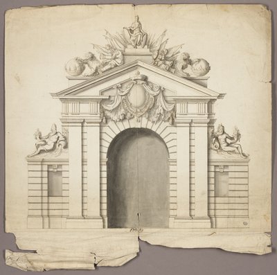 Arco de Triunfo con la Orden del Toisón de Oro en el centro de Unknown artist