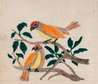 Dos pájaros de Unknown artist