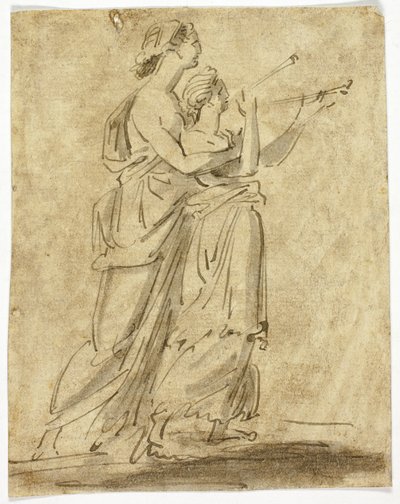 Dos figuras femeninas clásicas de Unknown artist
