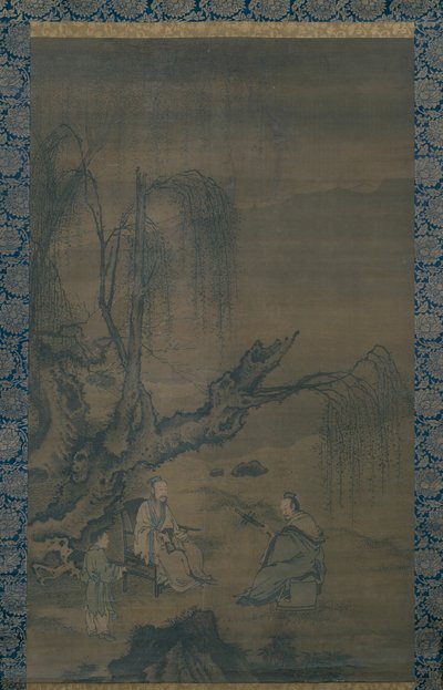 Dos músicos eruditos en un paisaje de Unknown artist
