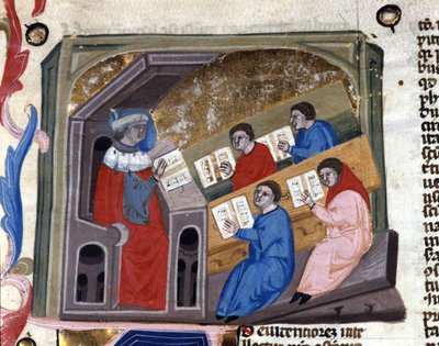 Universidad. Manuscrito del siglo XIV. Biblioteca Nazionale Braidense. Milán de Unknown artist