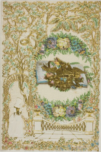 Valentín sin título (Mujer en el jardín) de Unknown artist