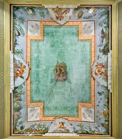 Bóveda de la sala de los pájaros (fresco) de Unknown artist