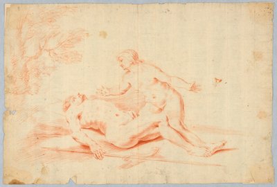 Venus Junto al Adonis Durmiente de Unknown artist