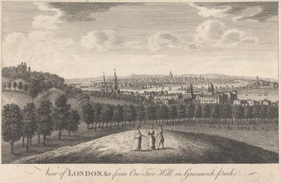 Vista de Londres y la Iglesia desde One Tree Hill en Greenwich Park de Unknown artist