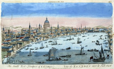 Vista de Londres y el Támesis, suroeste - vista óptica de Unknown artist