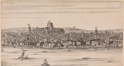 Vista de Old St. Pauls al otro lado del río de Unknown artist