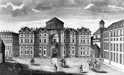 Vista del Palazzo Carignano (Palazzo Carignan) en Turín de Unknown artist