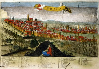Vista de Praga en el siglo XVIII de Unknown artist