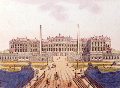 Vista del Castillo de Schönbrunn, antigua residencia de la Familia Imperial Austriaca, Viena, Austria de Unknown artist