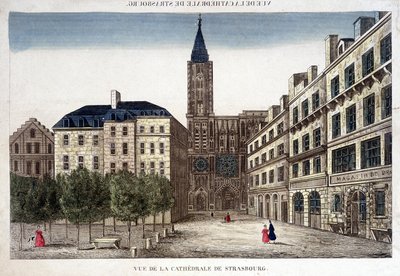 Vista de la Catedral de Estrasburgo en el siglo XVIII. de Unknown artist