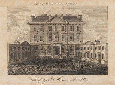 Vista de York House en Piccadilly de Unknown artist