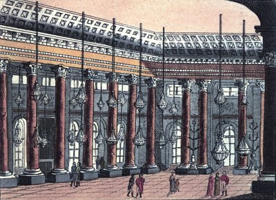 Vista de una sala ceremonial del Castillo de Schönbrunn, antigua residencia de la Familia Imperial Austriaca, grabado de 1820 de Unknown artist