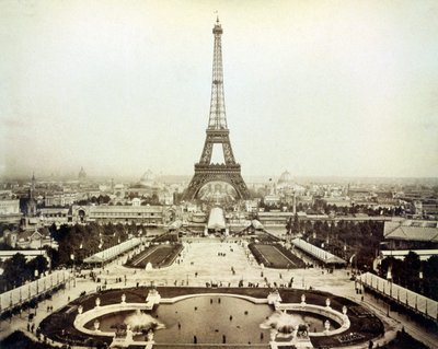 Vista de la Exposición Universal de 1889 en París y la Torre Eiffel de Unknown artist