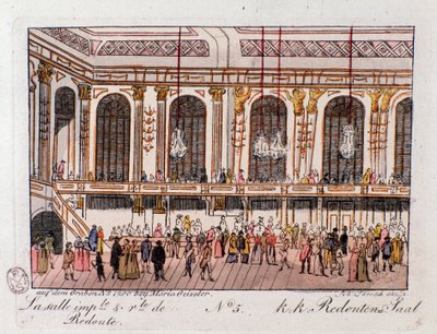 Vista del Salón Imperial y Real de la Redoute en Viena, Austria de Unknown artist