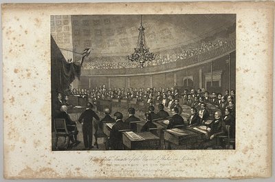 Vista del Senado de los Estados Unidos en sesión de Unknown artist