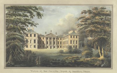 Vista de la fachada sur del Palacio Hamilton de Unknown artist
