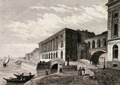 Vista del Teatro de San Petersburgo en 1828 de Unknown artist