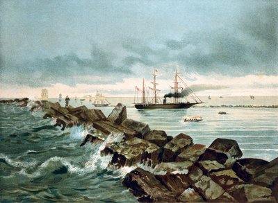 Vista del Canal de Suez inaugurado el 17/09/1869 de Unknown artist