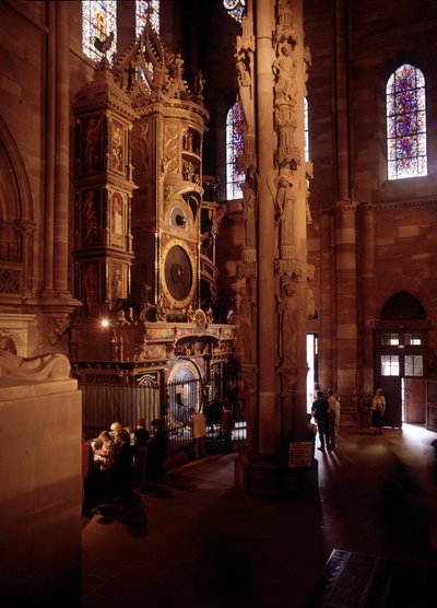 Vista del reloj astronómico de la catedral de Estrasburgo. Bajo Rin (67) de Unknown artist