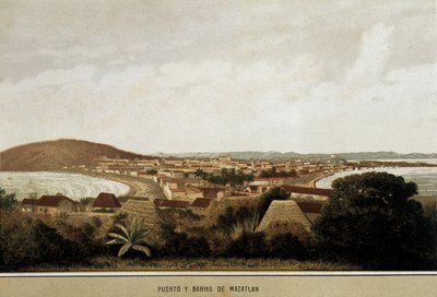 Vista de la ciudad de Mazatlán en la costa del Océano Pacífico, México de Unknown artist