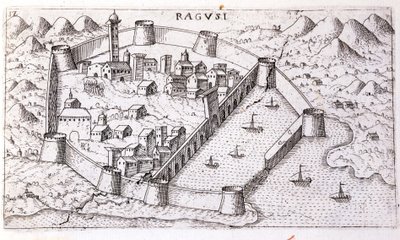 Vista de la ciudad de Ragusa en el siglo XVI de Unknown artist