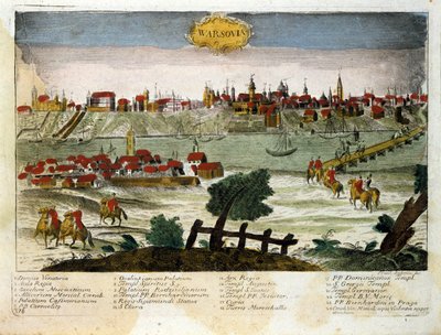 Vista de la ciudad de Varsovia en Polonia. Finales del siglo XVIII de Unknown artist