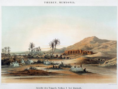Vista del templo funerario de Seti I de Unknown artist