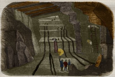 Vista de las minas de hierro de Stahlberg en Alsacia. de Unknown artist