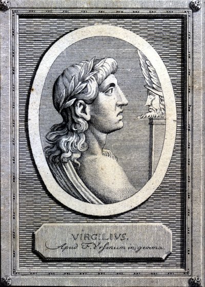 Virgilio (70 - 19 a.C.), poeta latino. Grabado del siglo XVIII. de Unknown artist
