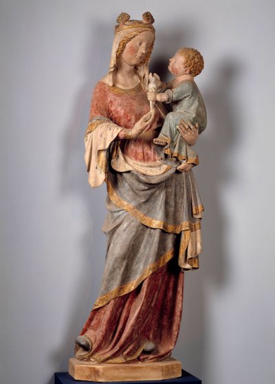 Virgen y Niño. El niño sostiene la paloma de Unknown artist
