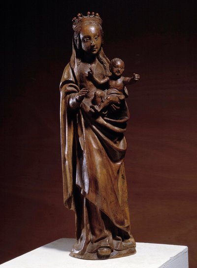 Virgen y Niño, escultura de madera del siglo XIV de Unknown artist