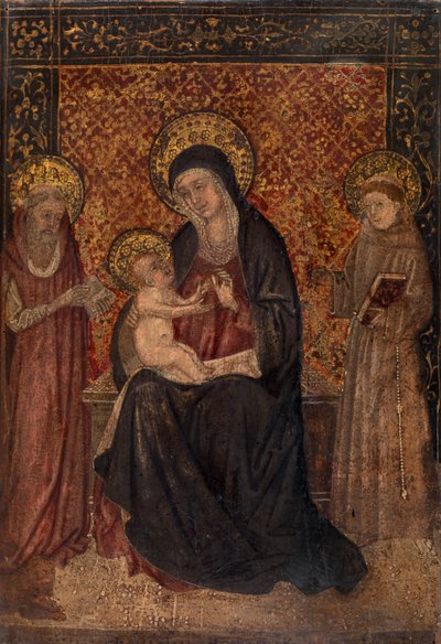 Virgen y niña con los santos jerónimo y francisco de asís de Unknown artist