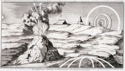 Volcán en la montaña de Cotopaxi - en “Viaje Histórico de América del Sur realizado por Orden del Rey de España por Don Jorge Juan y Don Antonio de Ulloa”, T.1, en C.A. Jombert, Librería del Rey, París de Unknown artist