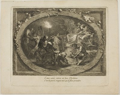 Voltaire en una Revelación Satánica de Unknown artist