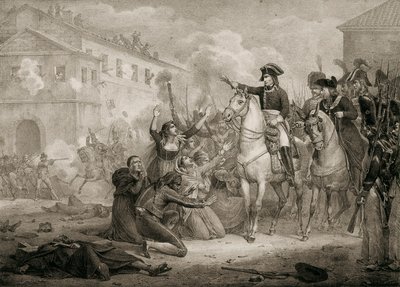 Guerra de Independencia de España (1808-1814): los españoles imploran piedad a Napoleón. Madrid, Biblioteca Nacional. de Unknown artist