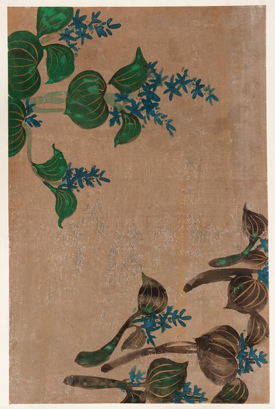 Plantas acuáticas con flores azules de Unknown artist