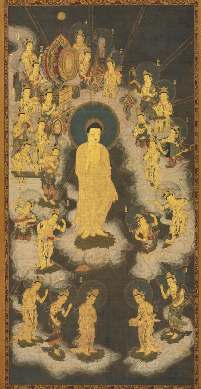 Descenso de bienvenida de Amida (Amida Raigō) de Unknown artist