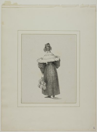 Mujer vista de espaldas de Unknown artist