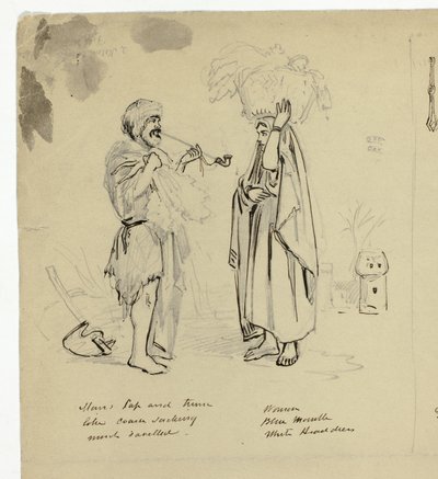 Mujer y mendigo de Unknown artist