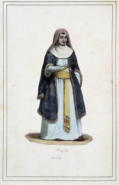 Mujer de Rusia - en "Los diferentes pueblos de la tierra" por el Padre Paul Jonhanneaud, Librería de los Buenos libros de Unknown artist