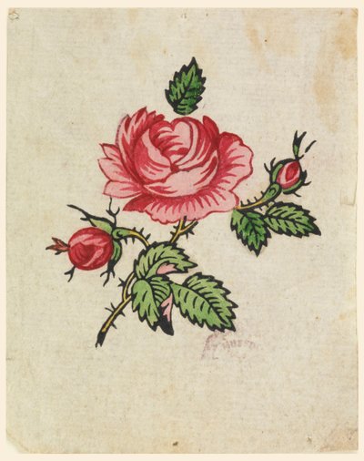Prueba de xilografía para un textil impreso de Unknown artist