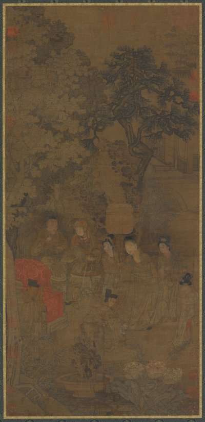 Xin Pi tirando de la túnica del emperador de Unknown artist