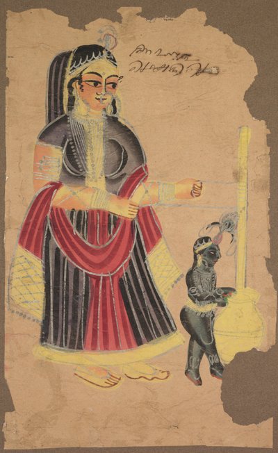 Yasoda y Krishna de Unknown artist