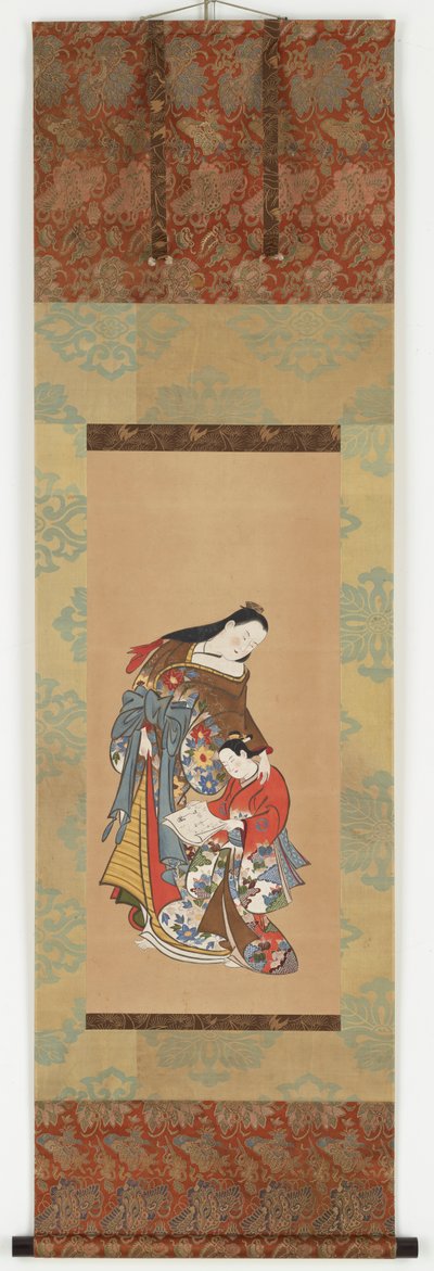 Yujo y su aprendiz (kamuro) de Unknown artist