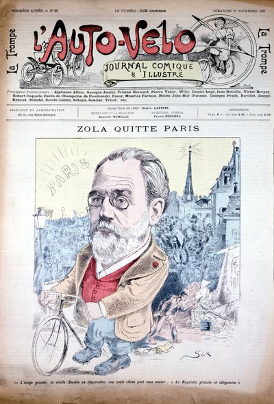 Zola deja París en bicicleta - en “l
